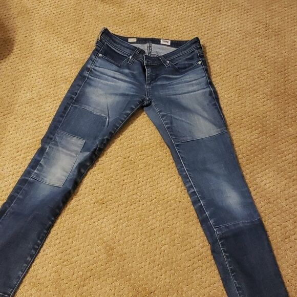 - Adriano Goldsmith Steve ankle patched jeans size 25 - Picture 1 of 7